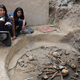 Archaeologists inspecting the site. (Image: Mauricio Marat/National Institute of Anthropology and History (INAH))